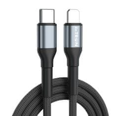 En-TRON A49L polnilni kabel, USB-C -> lightning, PD20W, črn (A49 lightning)