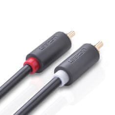 Ugreen Stereo avdio video kabel 2 RCA 2x Cinch 5 m siv