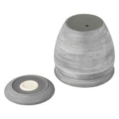botle Cvetlični lonec siv betonski cvetlični lonec s krožnikom okrogel DxV 220 mm x 240 mm površina mat keramika moderen glamur
