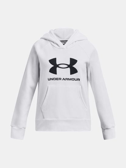 Under Armour Pulover UA Rival Fleece BL Hoodie-WHT