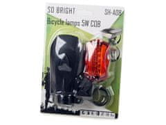 Verkgroup Set univerzalna LED COB kolesarska svetilka 5W + zadnja luč