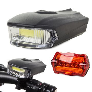 Verkgroup Set univerzalna LED COB kolesarska svetilka 5W + zadnja luč