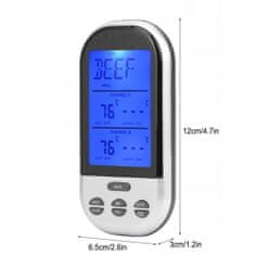 Ruhhy PRO LCD kuhinjski termometer s sondo 100cm do 250°C za meso