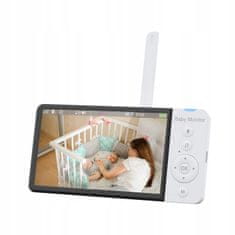 Dexxer FULL HD baby Monitor otroška varuška z vrtljivo video kamero in 5″ LCD 5Ah