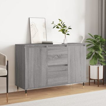 Vidaxl vidaXL Omarica, siva, hrast sonoma, 104x35x70 cm, material na osnovi lesa
