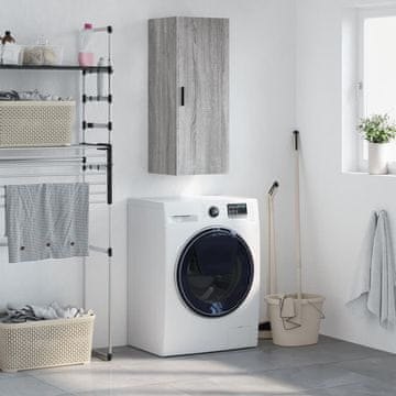 Vidaxl vidaXL Stenska omarica siva sonoma hrast 34,5x34x90 cm
