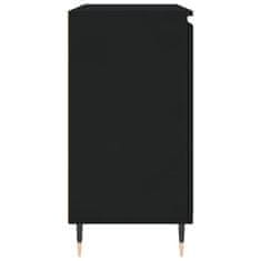 Vidaxl Komoda črna 101,5x35x70 cm inženirski les