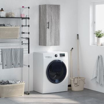 Vidaxl vidaXL Stenska omarica siva sonoma hrast 34,5x34x90 cm