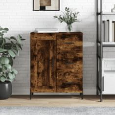 Vidaxl Komoda dimljeni hrast 69,5x34x90 cm inženirski les