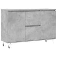 Vidaxl Komoda betonsko siva 101,5x35x70 cm inženirski les