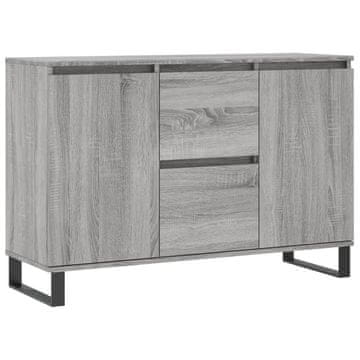 Vidaxl Komoda siva sonoma 101,5x35x70 cm inženirski les