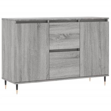 Vidaxl Komoda siva sonoma 101,5x35x70 cm inženirski les