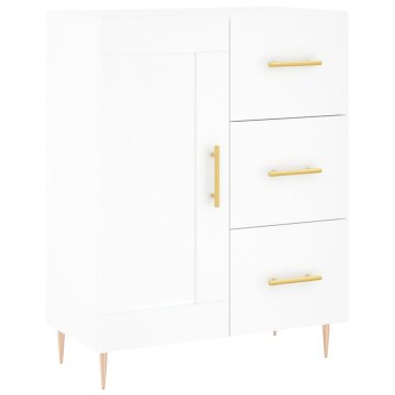 Vidaxl Komoda bela 69,5x34x90 cm inženirski les