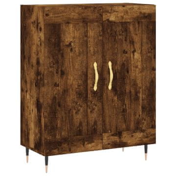 Vidaxl Komoda dimljeni hrast 69,5x34x90 cm inženirski les