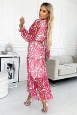 Numoco Ženska obleka z vzorcem Enrica roza Universal