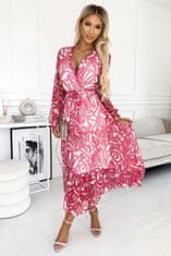 Numoco Ženska obleka z vzorcem Enrica roza Universal
