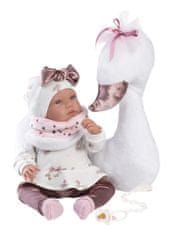 Llorens 84456 NEW BORN - realistična lutka dojenčka z zvoki in mehkim tekstilnim telesom - 44 cm