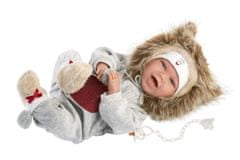 Llorens 74046 NEW BORN - realistična lutka dojenčka z zvoki in mehkim tekstilnim telesom - 42 cm