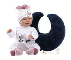 Llorens 74050 NEW BORN - realistična lutka dojenčka z zvoki in mehkim tekstilnim telesom - 42 cm
