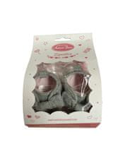 Antonio Juan 92004-9 Čevlji za punčko - superge sive barve z metuljčkom