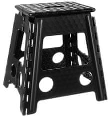 Malatec Zložljivi stolček črno-bele barve 39cm