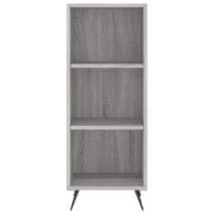 Vidaxl Visoka omara siva sonoma 34,5x32,5x180 cm inženirski les