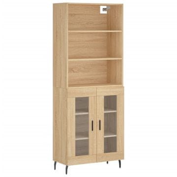 Vidaxl Visoka komoda sonoma hrast 69,5x34x180 cm inženirski les