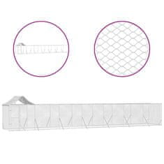 Vidaxl Zunanja pasja ograda s streho srebrna 14x2x2,5m pocinkano jeklo