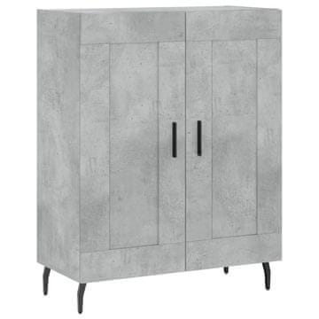 Vidaxl Komoda betonsko siva 69,5x34x90 cm inženirski les