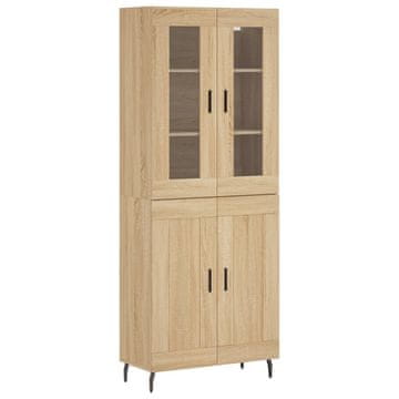 Vidaxl Visoka komoda sonoma hrast 69,5x34x180 cm inženirski les