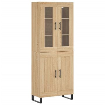 Vidaxl Visoka komoda sonoma hrast 69,5x34x180 cm inženirski les