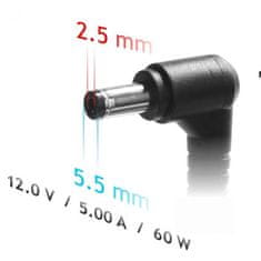 Akyga NTB polnilec 12V/5A/60W 5,5x2,5mm