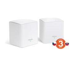 Tenda MW5s (2 paketa) - Brezžični AC MESH sistem 802.11ac/a/b/g/n, 2x GLAN/GWAN, 2x LAN