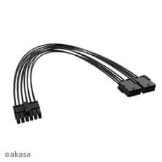 Akasa - Adapter PCIe iz 12-nožičnega na dvojni 8-nožični priključek