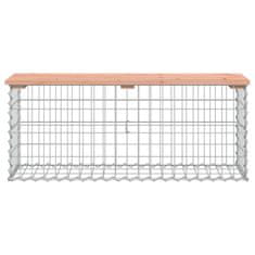 Greatstore Vrtna gabionska klop 103x31,5x42 cm trden les douglas