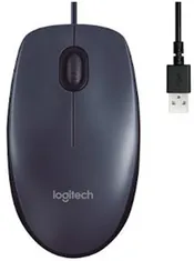 Logitech M100 miška, žična, optična, črna (910-006652)