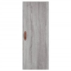 Vidaxl Visoka omara siva sonoma 34,5x34x180 cm inženirski les