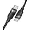 Veger CC02 kabel, pleteni USB-C na USB-C, 100W, 1,5m, črn (CC02)