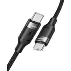 Veger CC02 kabel, pleteni USB-C na USB-C, 100W, 1,5m, črn (CC02) - odprta embalaža