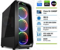 PCplus Storm namizni računalnik, i5-12400F, 16GB, 500GB, RTX4060, DOS (145007)