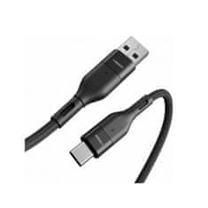 Veger AC03 kabel, pleteni, USB-A na USB-C, 1,2m, črn (AC03)