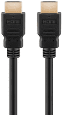 Goobay kabel, HDMI na HDMI, 2m, Ethernet, pozlačen, črn (61159)