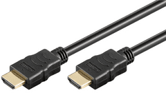 Goobay kabel, HDMI na HDMI, 2m, Ethernet, pozlačen, črn (61159)