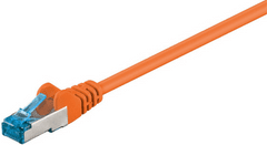 Goobay kabel, S/FTP CAT 6A, 1 m, mrežni, povezovalni, oranžen (93683)