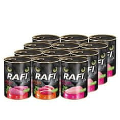 RAFI Mokra hrana za odrasle mačke Rafi Cat mix 12 x 400 g