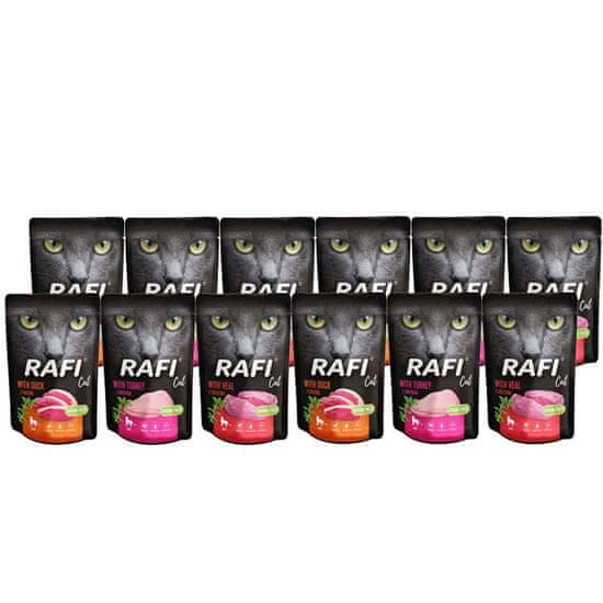 RAFI Mokra hrana za mačke MIX Rafi Cat Adult Mix 12 x 100 g