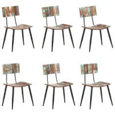 Vidaxl Jedilni stoli 6 kosov iz trdnega predelanega lesa