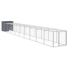 Vidaxl Kokošnjak z izhodom antraciten 110x1017x110 cm pocinkano jeklo