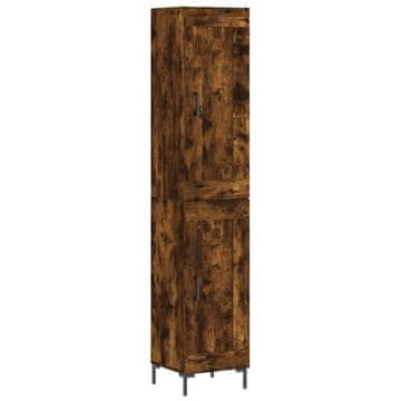 Vidaxl Visoka omara dimljeni hrast 34,5x34x180 cm inženirski les