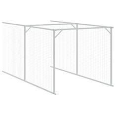 Greatstore Pasja uta s streho antracitna 117x405x123 cm pocinkano jeklo